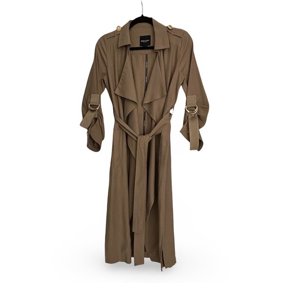 Marciano Los Angeles Khaki OliveTrench Coat – Effortlessly Sophisticated Drape - Picture 6 of 8